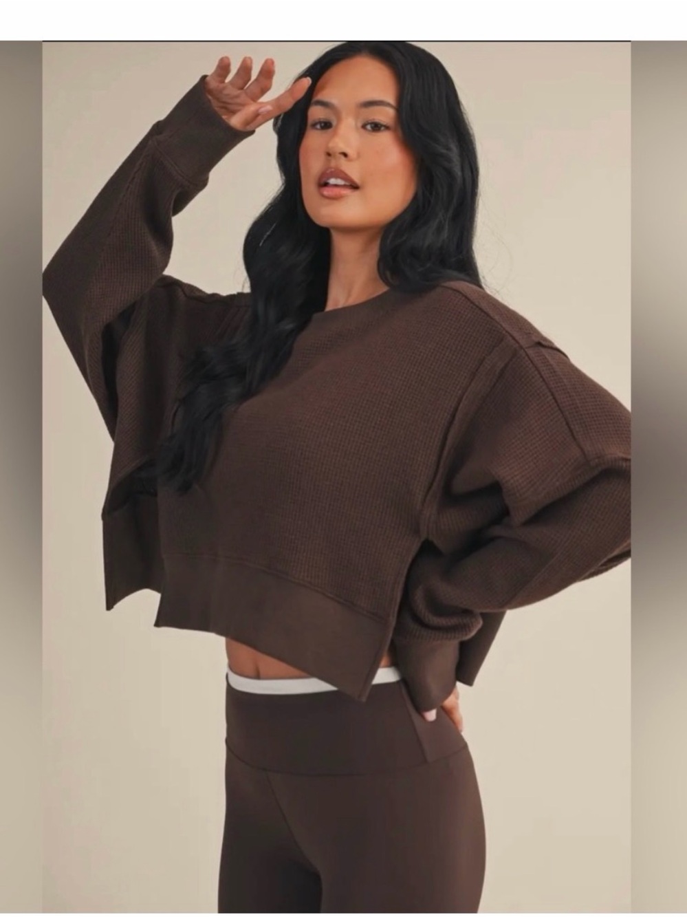 🆕🤍Chocolate Waffle Knit Sweater